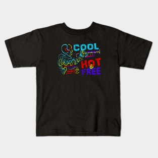 Cool, Hot & Free Music Theme Kids T-Shirt